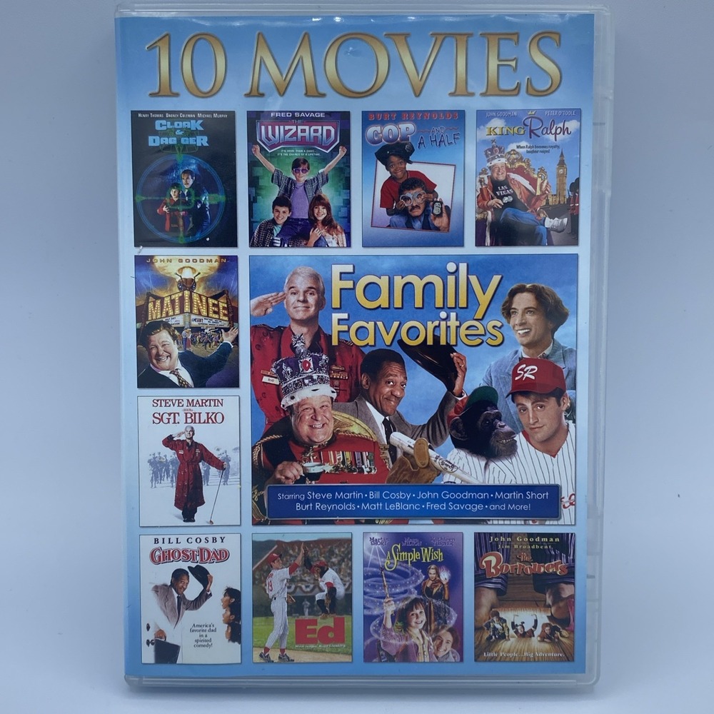 Family Favourites 10-Movie Collection DVD Wizard, Cloak &‎ Dagger, Ed + More